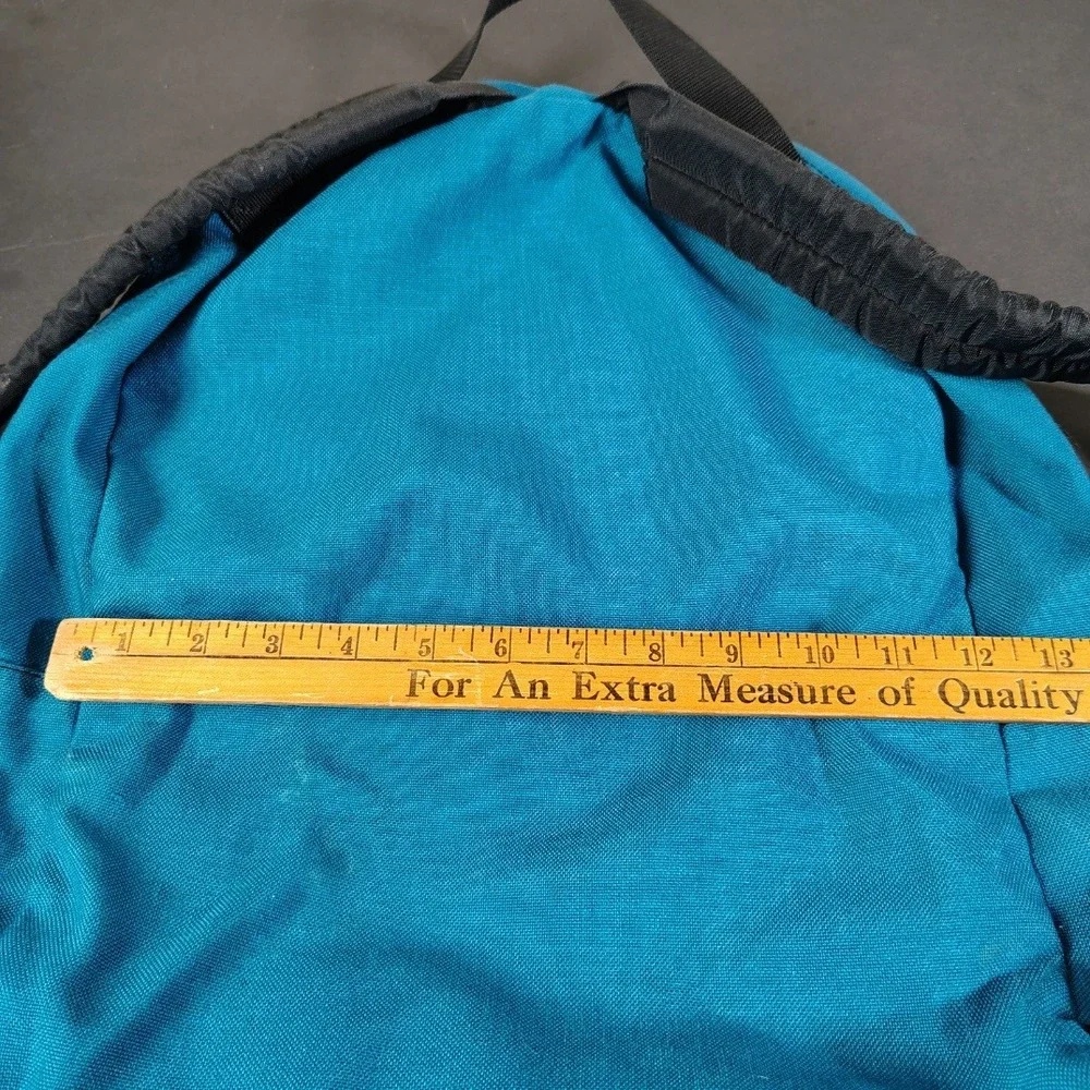 Vintage Caribou Mountaineering Backpack Teal Canvas Gorpcore Hiking Daypack